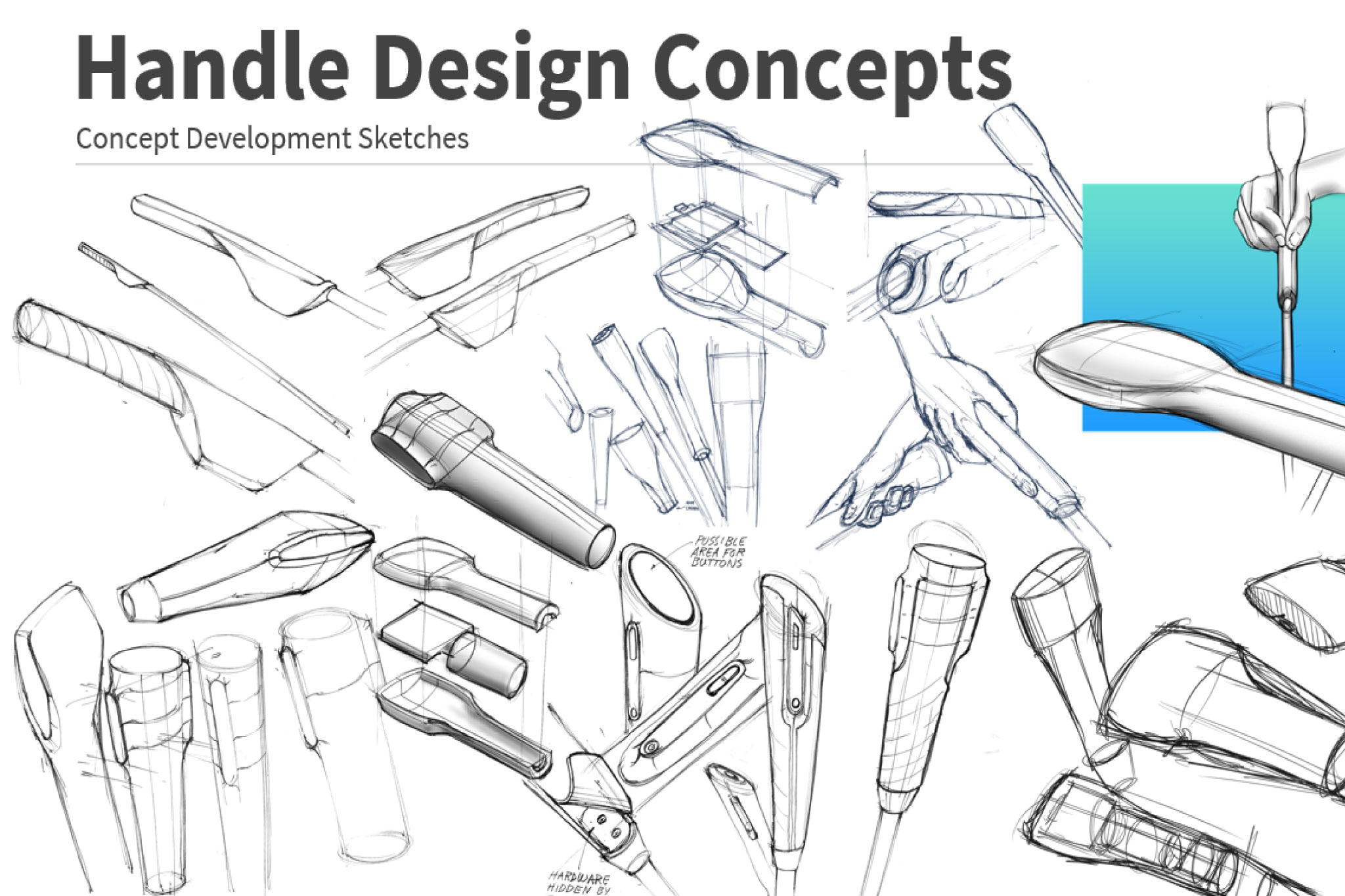 Hearsee Mobility handle design concepts